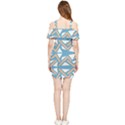 Abstract geometric design    Shoulder Frill Bodycon Summer Dress View2