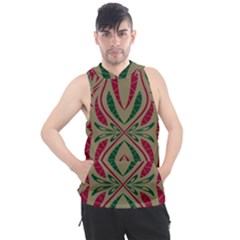 Folk Flowers Print Floral Pattern Ethnic Art Men s Sleeveless Hoodie by Eskimos