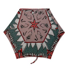 Evil Monster Close Up Portrait Mini Folding Umbrellas by dflcprintsclothing