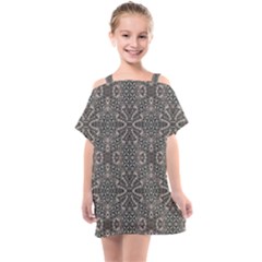 Old Style Decorative Seamless Pattern Kids  One Piece Chiffon Dress by dflcprintsclothing