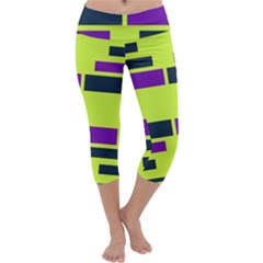 Abstract Pattern Geometric Backgrounds Capri Yoga Leggings by Eskimos