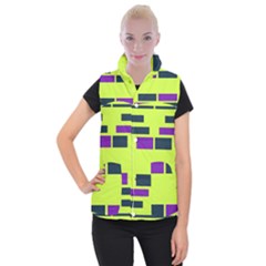 Abstract Pattern Geometric Backgrounds Women s Button Up Vest