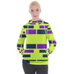 Abstract pattern geometric backgrounds Women s Hooded Pullover