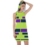 Abstract pattern geometric backgrounds Racer Back Hoodie Dress