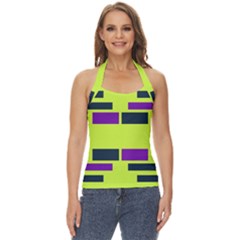 Abstract Pattern Geometric Backgrounds Basic Halter Top