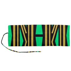 Abstract Pattern Geometric Backgrounds Roll Up Canvas Pencil Holder (m)