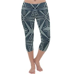 Abstract Pattern Geometric Backgrounds Capri Yoga Leggings by Eskimos