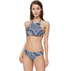 Abstract Pattern Geometric Backgrounds Banded Triangle Bikini Set