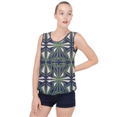 Abstract Pattern Geometric Backgrounds Bubble Hem Chiffon Tank Top by Eskimos