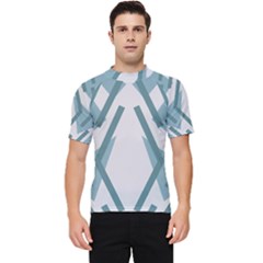 Abstract Pattern Geometric Backgrounds Men s Short Sleeve Rash Guard by Eskimos