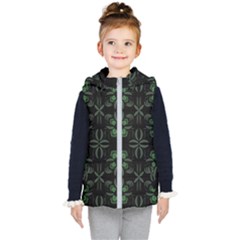 Folk Flowers Floral Art Print Flowers Abstract Art  Kids  Hooded Puffer Vest by Eskimos