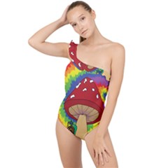 Wizard Snail Frilly One Shoulder Swimsuit by steampunkbabygirl