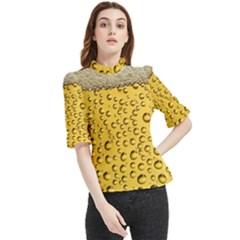 Beer Bubbles Frill Neck Blouse