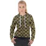 Tiled mozaic pattern, gold and black color symetric design Women s Overhead Hoodie