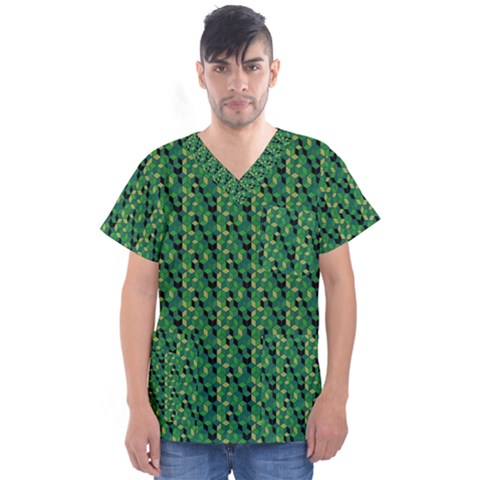 Color Spots Men s V-neck Scrub Top by Sparkle