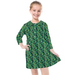 Color Spots Kids  Quarter Sleeve Shirt Dress by Sparkle