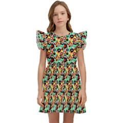 Color Spots Kids  Winged Sleeve Dress by Sparkle