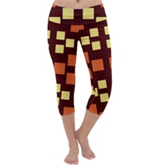 Abstract Pattern Geometric Backgrounds  Capri Yoga Leggings by Eskimos