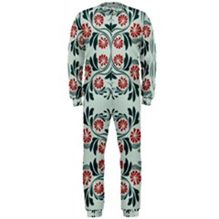 Folk Flowers Print Floral Pattern Ethnic Art Onepiece Jumpsuit (men)