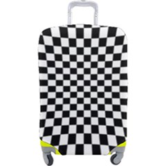 Illusion Checkerboard Black And White Pattern Luggage Cover (large)