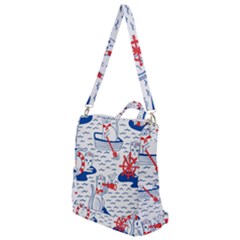 Nautical Cats Seamless Pattern Crossbody Backpack