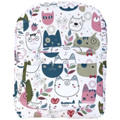 Pattern With Cute Cat Heads Full Print Backpack