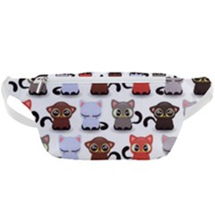 Seamless Pattern With Cute Little Kittens Various Color Waist Bag 