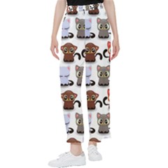 Seamless Pattern With Cute Little Kittens Various Color Women s Pants  by Jancukart