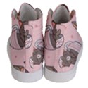 Seamless Pattern Adorable Cat Inside Cup Women s Hi-Top Skate Sneakers View4