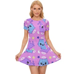 Seamless Pattern With Cute Kawaii Kittens Women s Sports Wear Set