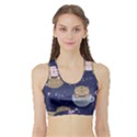 Cute Kittens Sleep Sweetly Mugs Sports Bra with Border View1