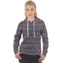 Seamless Prismatic Geometric Pattern With Background Women s Overhead Hoodie View1