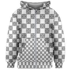 Seamless Tile Derivative Pattern Kids  Zipper Hoodie Without Drawstring by Jancukart