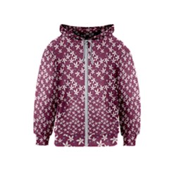 Small Flowers Pattern Kids  Zipper Hoodie