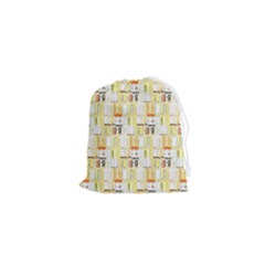 Abstract-pattern Drawstring Pouch (xs)