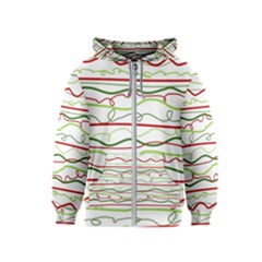 Scribble-pattern Kids  Zipper Hoodie by Jancukart