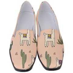 Llamas+pattern Women s Classic Loafer Heels by Jancukart