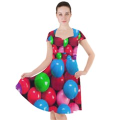 Bubble Gum Cap Sleeve Midi Dress