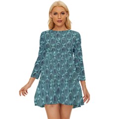 Bubble Wrap Long Sleeve Babydoll Dress