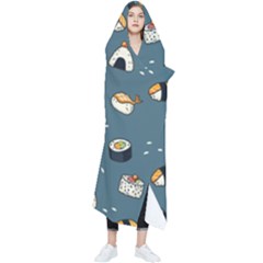 Sushi Pattern Wearable Blanket