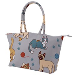 Cats Pattern Canvas Shoulder Bag by Jancukart