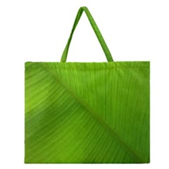 Banana Leaf Zipper Large Tote Bag by artworkshop