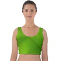 Banana Leaf Velvet Crop Top View1