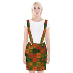 Space Pattern Multicolour Braces Suspender Skirt