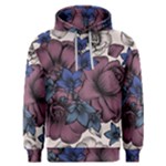 Floral-wallpaper-pattern-with-engraved-hand-drawn-flowers-vintage-style Men s Overhead Hoodie