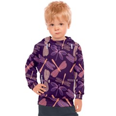 Dragonfly-pattern-design Kids  Hooded Pullover by Jancukart