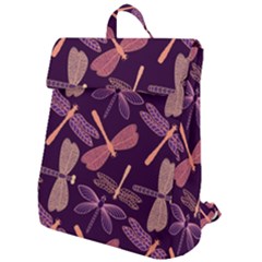 Dragonfly-pattern-design Flap Top Backpack by Jancukart
