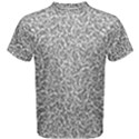 Black And White Hello Text Motif Random Pattern Men s Cotton Tee View1