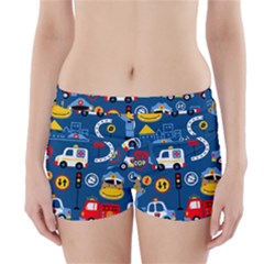 Seamless-pattern-vector-rescue-team-cartoon Boyleg Bikini Wrap Bottoms by Jancukart