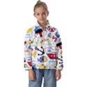 Seamless-pattern-vector-sailing-equipments-cartoon Kids  Half Zip Hoodie View1